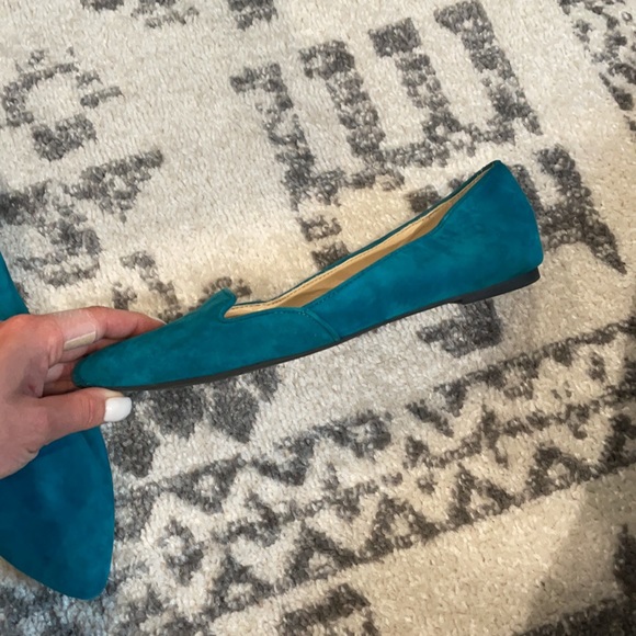 Nine West Pointy Blue Suede Flats Sz 6 - Picture 5 of 5